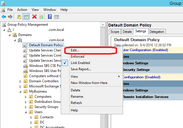enable group policy management