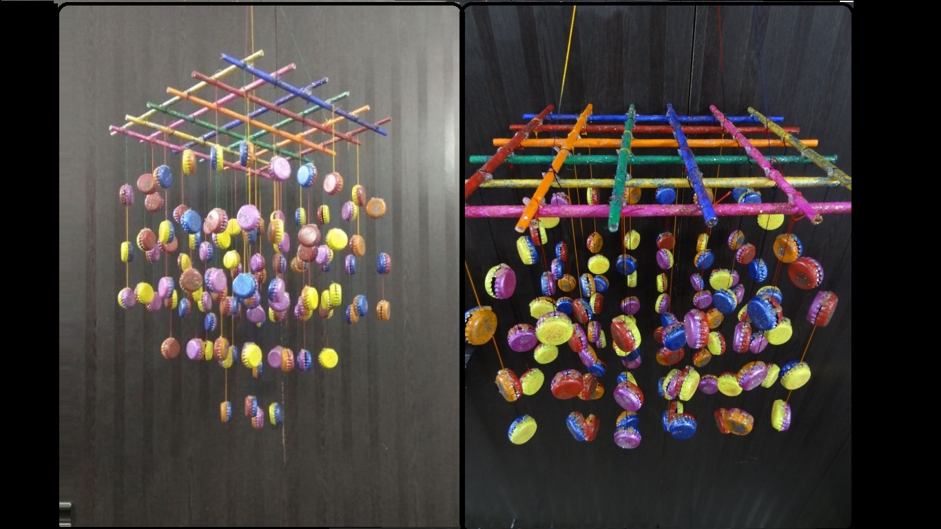 Paper Crafts Bottle Cap Wind Chime Paper Crafts Bottle Cap Wind Chime