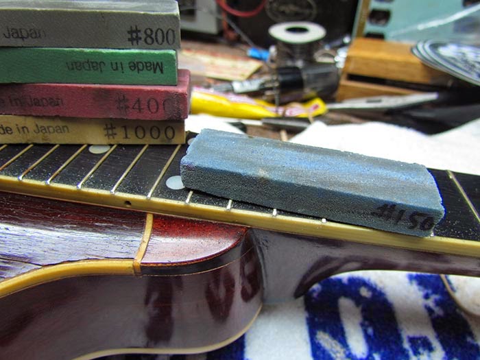 Fingerboard Cleaning, Fret Dressing, and Tuner Lubrication on the 1919