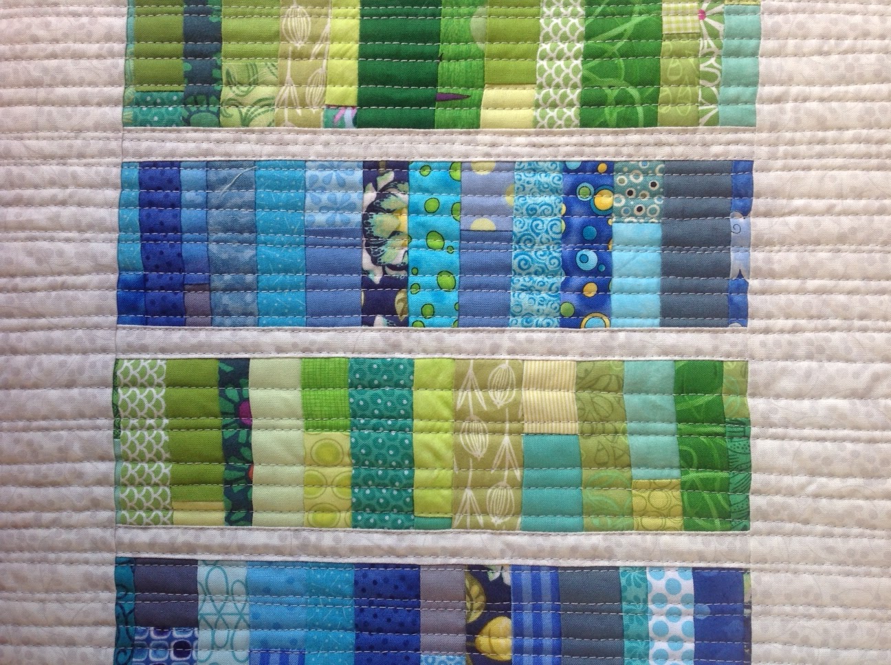 Patchy Work of Mini Grey Matchstick Quilting