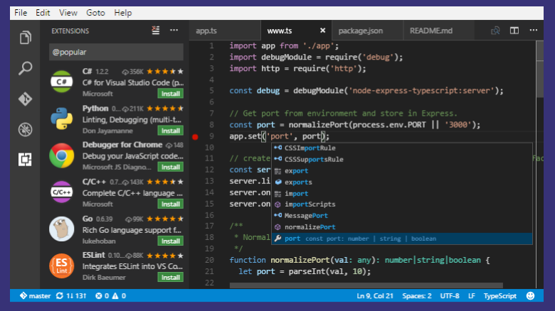 Visual Studio Code Kode Editor dari Microsoft