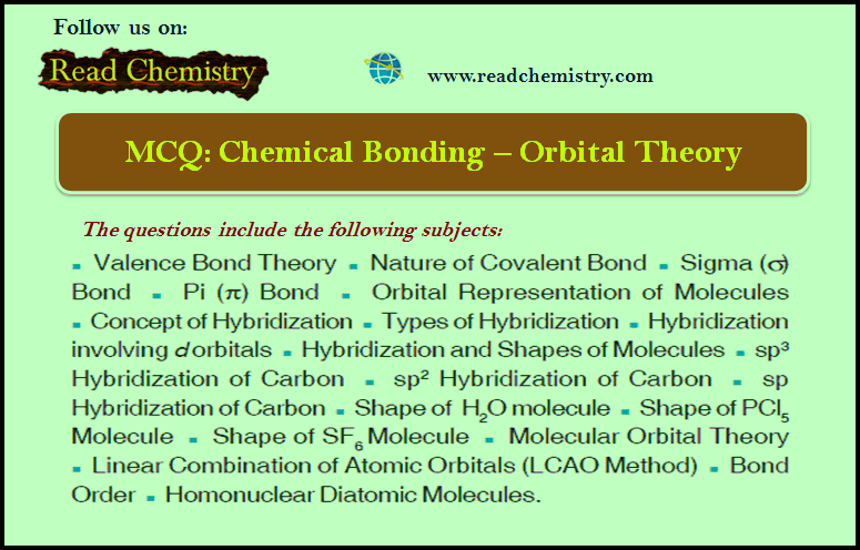 MCQ on Chemical Bonding – Orbital Theory