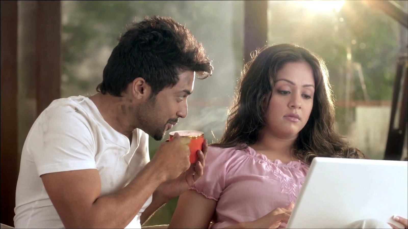 Actor Surya And Jyothika Coffee Add Images In HD