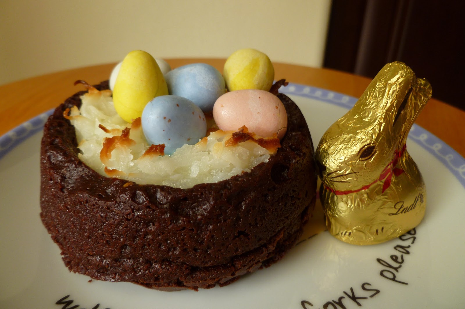The Pastry Chef's Baking Almond Joy Brownie Easter Nests