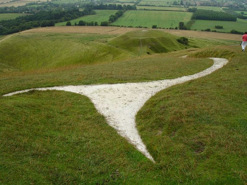 World's Beautiful Landscapes. The White Horse of Uffington, England