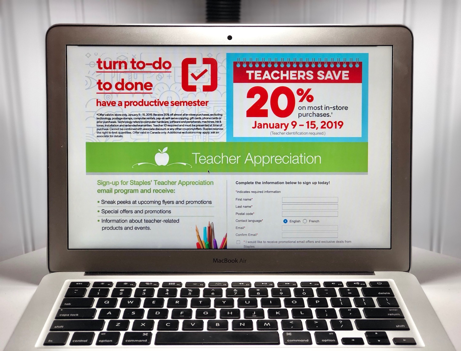 Staples Teacher Appreciation Days Save 20! Toronto Teacher Mom