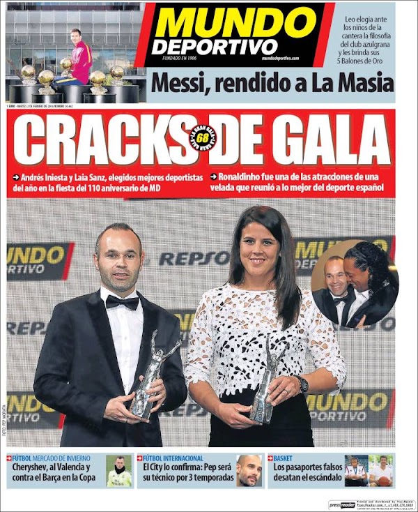 FC Barcelona, Mundo Deportivo: "Cracks de gala"