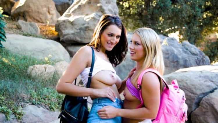Candice Dare And Bella Rolland in Hitchhiker Hijinks - Girls Way