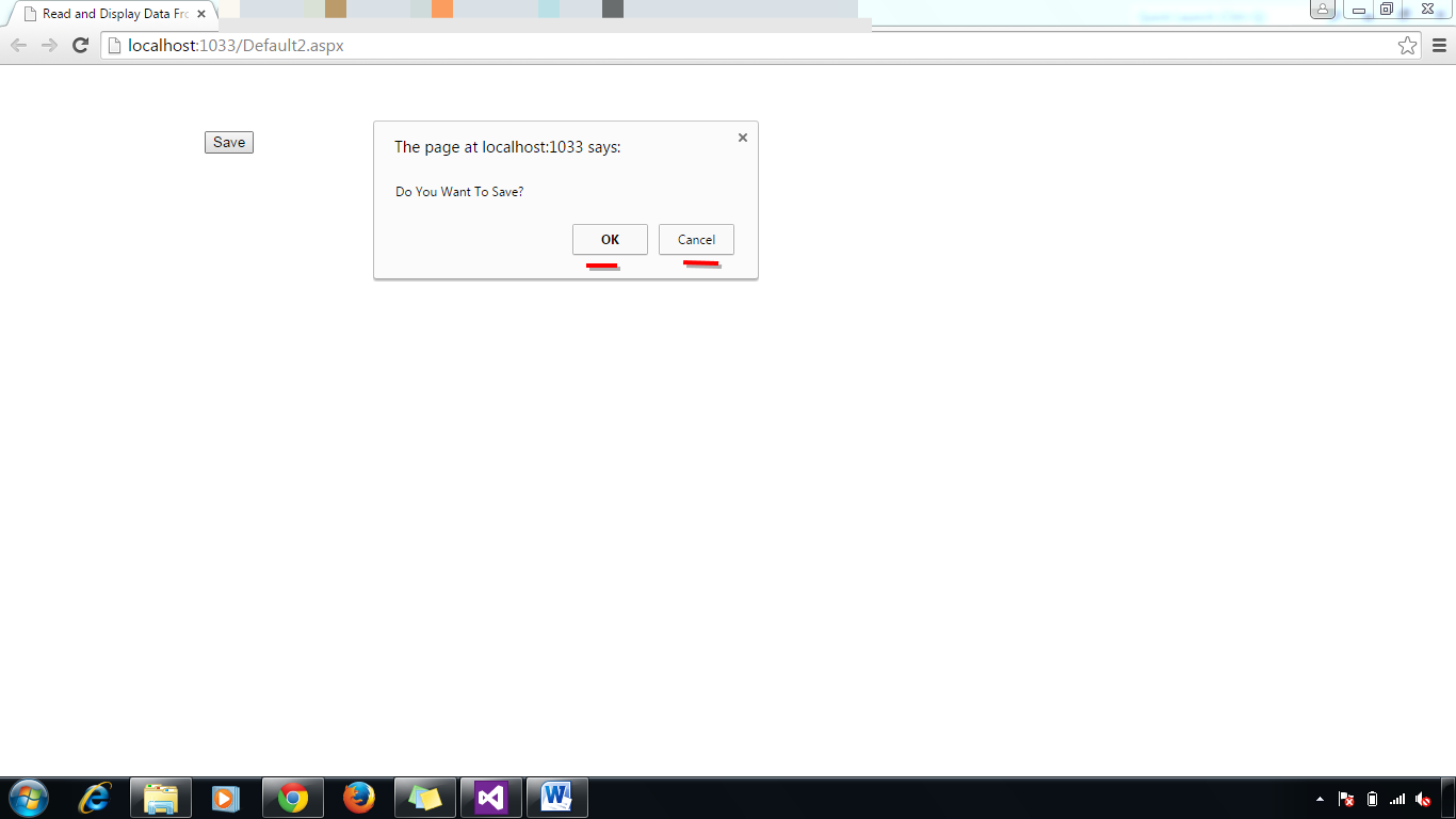 Confirm Message Box With OK or Cancel Option in C ScreenShotsDrizzles