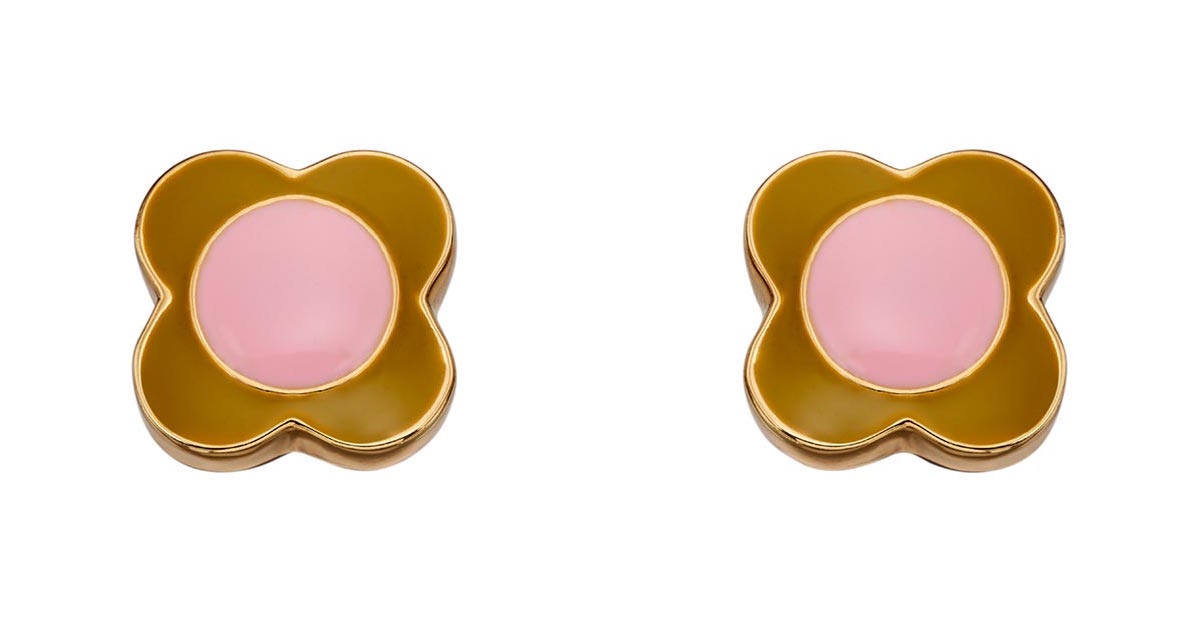 Orla Kiely Plateau /à bijoux en forme de p/étales Rose pastel