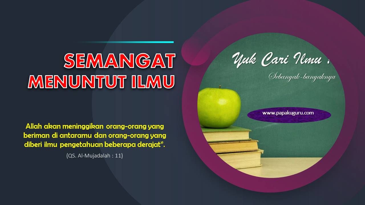 Materi Semangat Menuntut Ilmu Papaku Guru