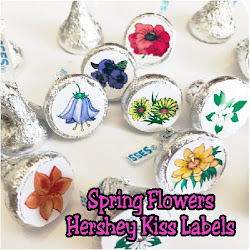 hershey kiss labels flower gift sweet kisses spring printable label today diy idea