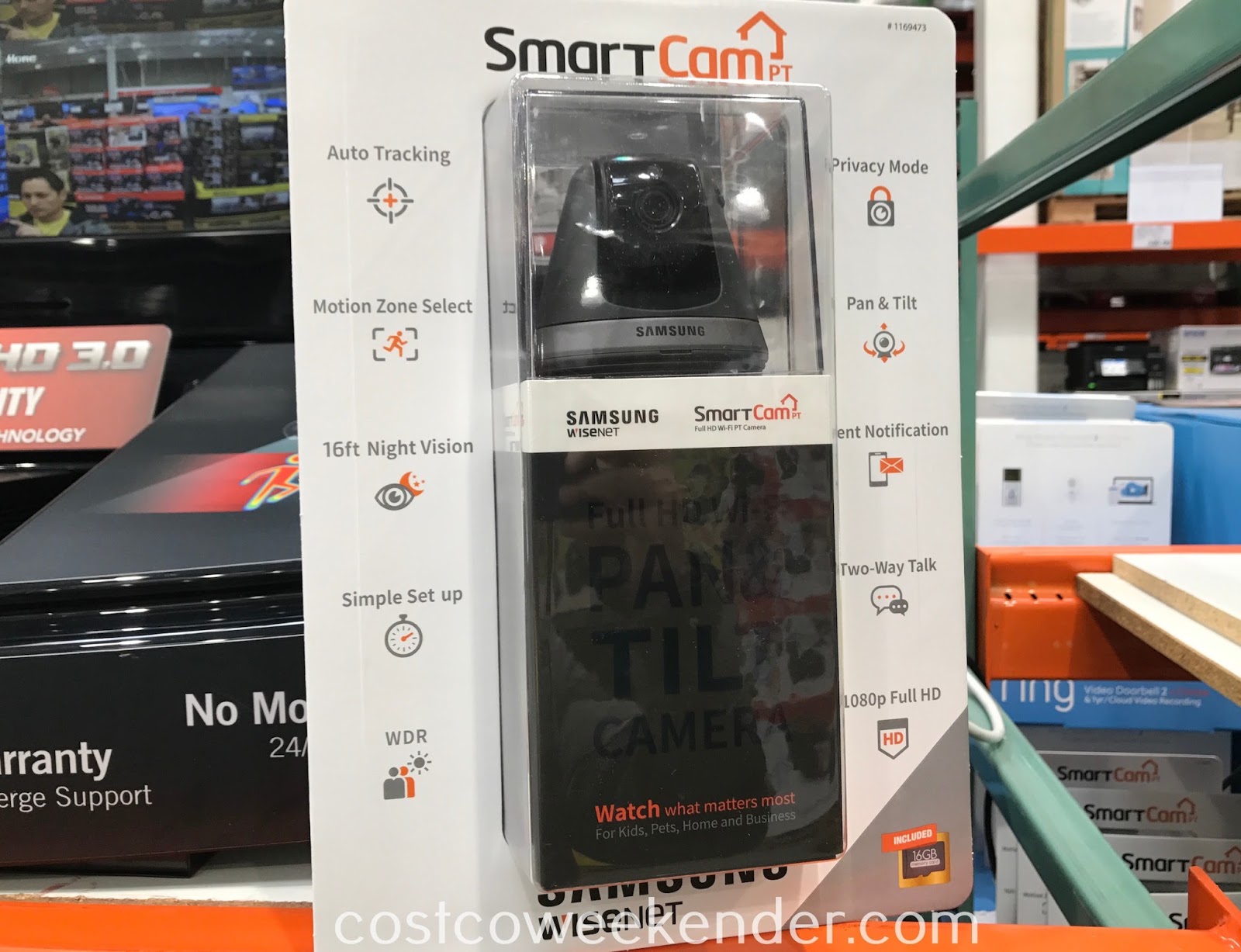 Samsung SmartCam HD WiFi Pan/Tilt Camera Costco