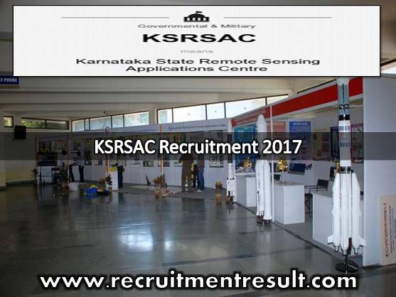 KSRSAC Recruitment 2017 KSRSAC Recruitment 2017