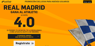 betfair Real Madrid gana Athletic supercuota 4 Liga 13 febrero betfair Real Madrid gana Athletic supercuota 4 Liga 13 febrero