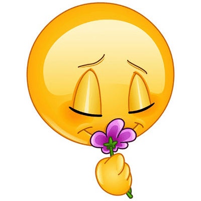 Emoji with flower