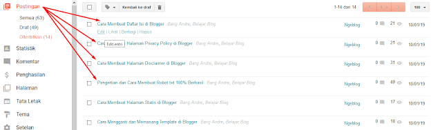 Mengenal Menu-Menu di Blogger Beserta Fungsinya Lengkap Mengenal Menu-Menu di Blogger Beserta Fungsinya Lengkap