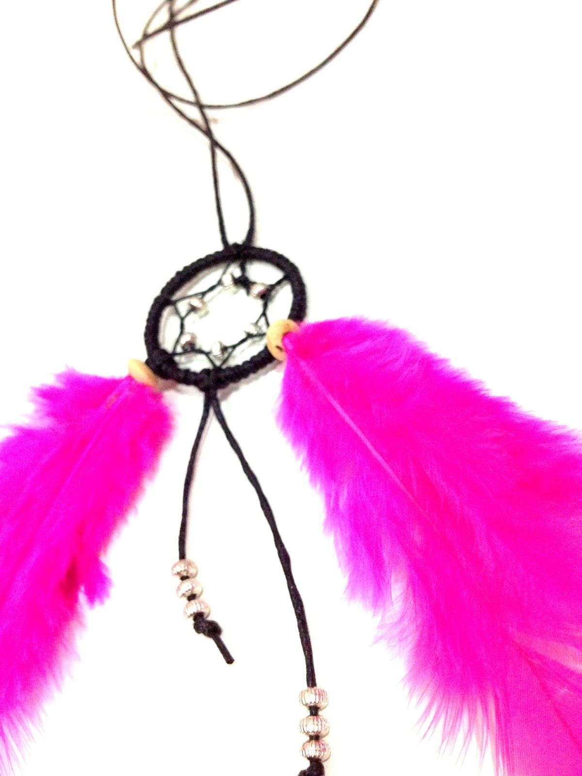 Dream Catchers & Accessories Black & Pink Dream Catcher Necklace