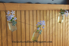 Eclectic Red Barn: A three bottle garland on twisted wire