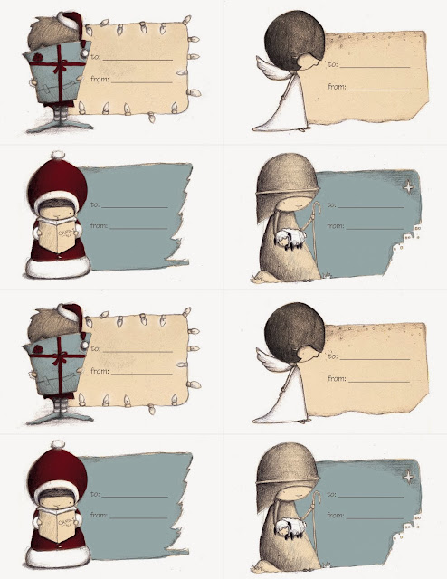 Sweet Christmas Labels, Toppers and Tags in Different Styles. Sweet Christmas Labels, Toppers and Tags in Different Styles.