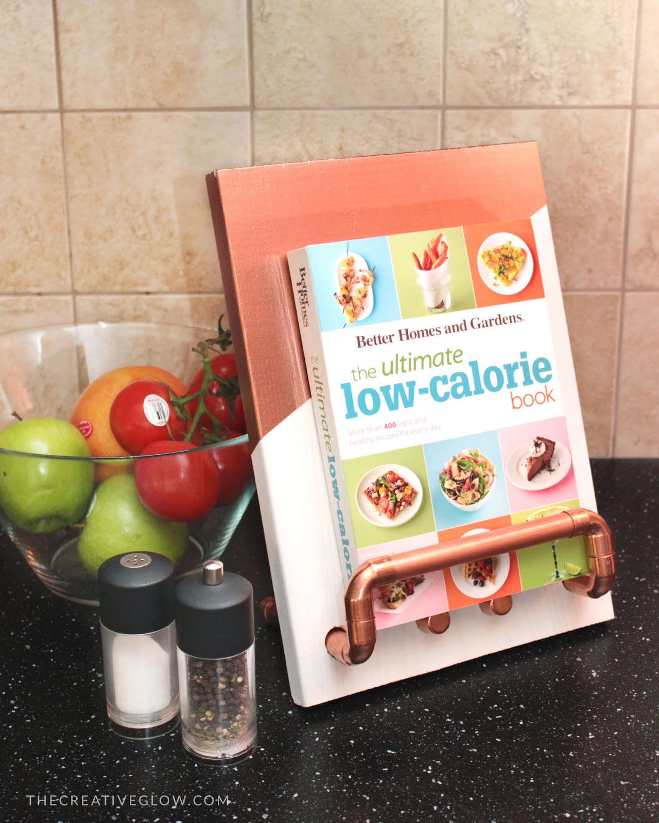 DIY Cookbook & Tablet Stand Copper & Wood The Creative Glow DIY