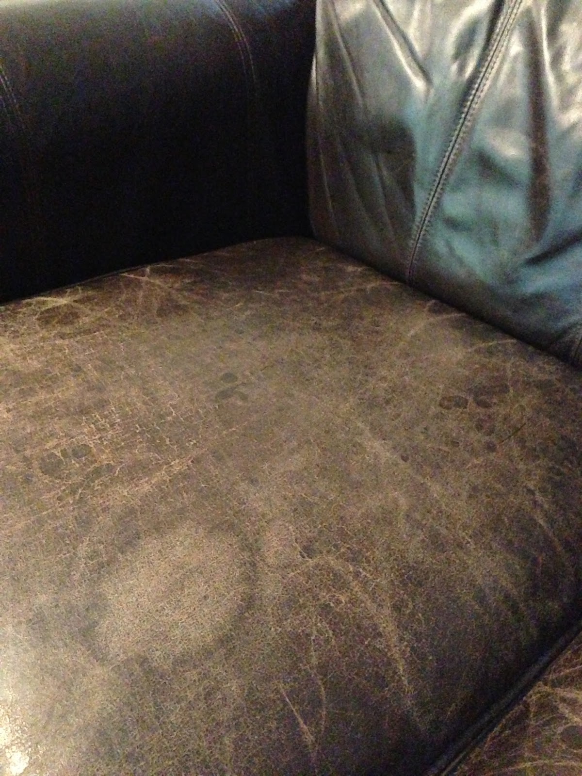 Down Vintage Lane Dried Out Leather Sofa Fix Up