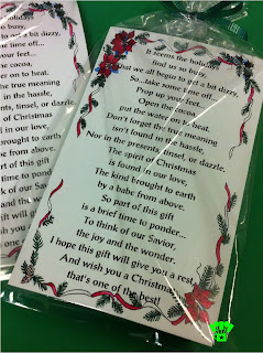 Gift Idea Christmas Cocoa poem