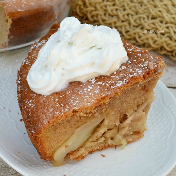 Cinnamon Pear Pancake Cake has the texture of a pancake, soft and moist, and the Cinnamon and Pears pair up deliciously - serve for breakfast or dessert