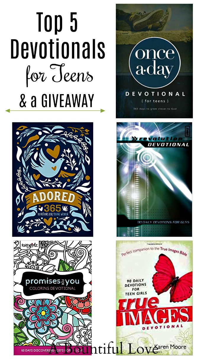 Top 5 Devotionals for Teens and a GIVEAWAY - A Bountiful Love