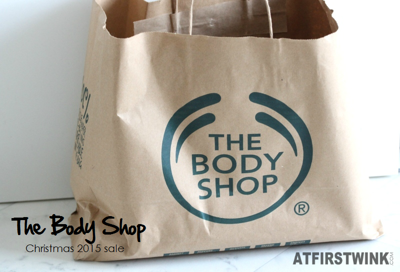 The Body Shop Christmas 2015 sale purchases paper bag