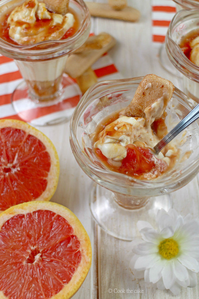 Verrines de pomelo y crema de mascarpone. Reto 'Alfabeto Dulce' Cook