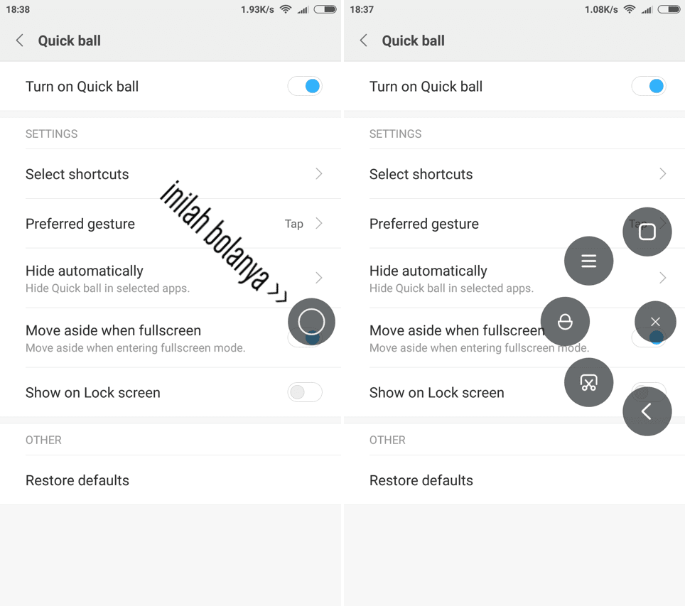 Cara Mengaktifkan Quick Ball di Ponsel Xiaomi Bola Pintas