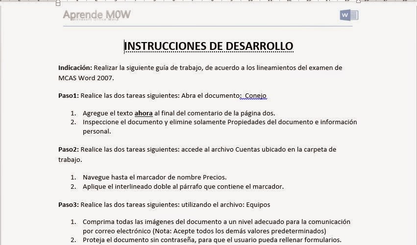 MODELO DE EXAMEN ANTERIOR MOS