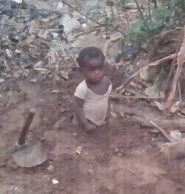 Parents Bury Their Child's Legs In The Ground In Benue State. See Why. (Photos)