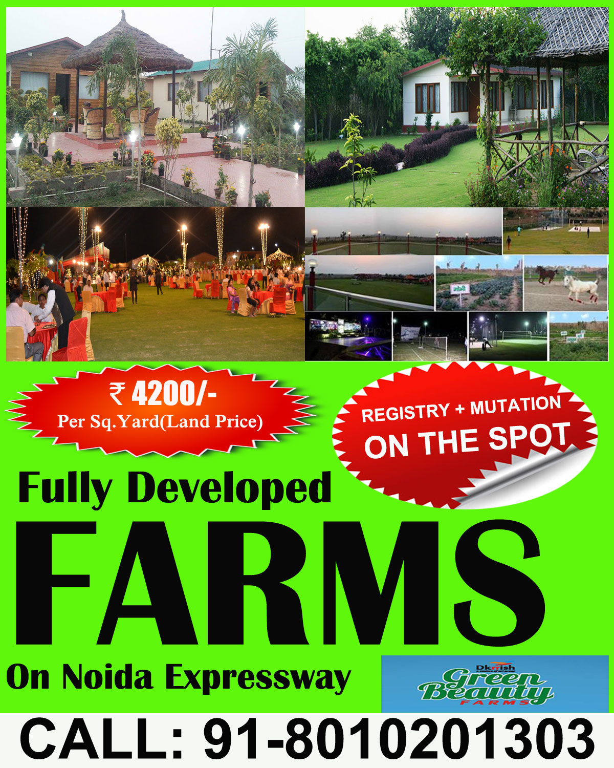2Bhk Green Beauty Farm House Fully Developed in Noida Expressway