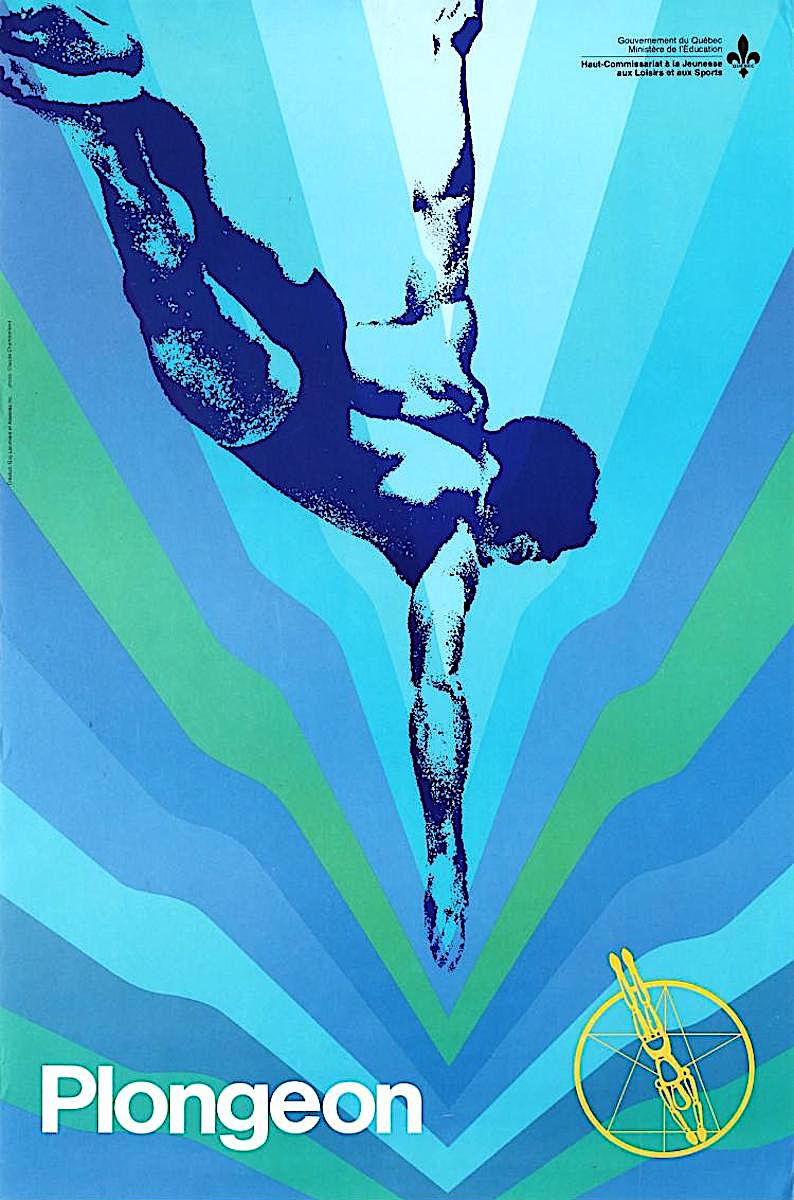 1976 diving competition a 1976 diving competition poster from Quebec, Plongeon
