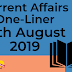 Current Affairs One-Liner: 15th August 2019