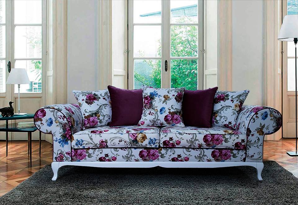 New Patterned Couch with Simple Decor