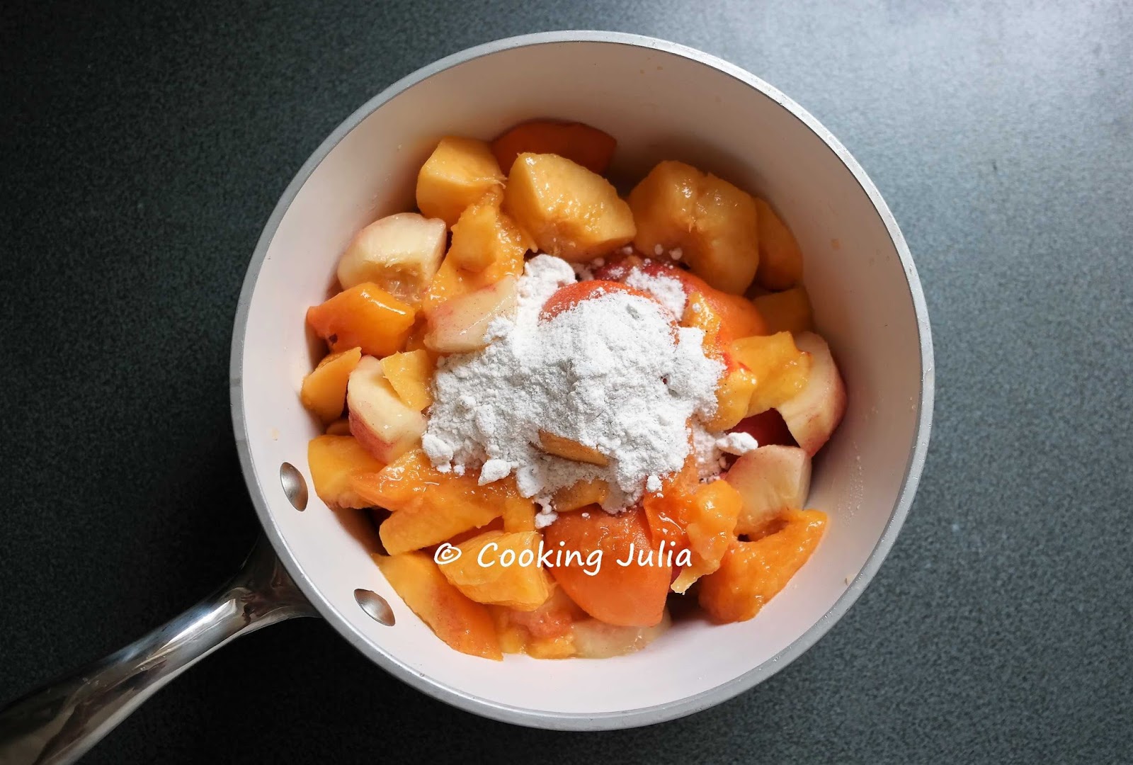 COOKING JULIA COMPOTE PÊCHESABRICOTS À LA VANILLE