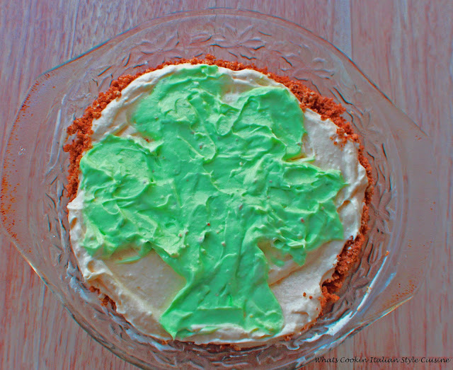No Bake Low Carb Cheese Pie printable recipe Shamrock cheese pie is a cream cheese creamy pie thats no bake