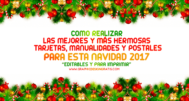 manualidades, postales y tarjetas de navidad 2017 gratis