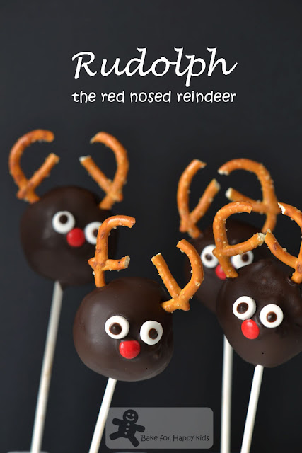 Rudolph red nosed reindeer cake pops Martha Stewart