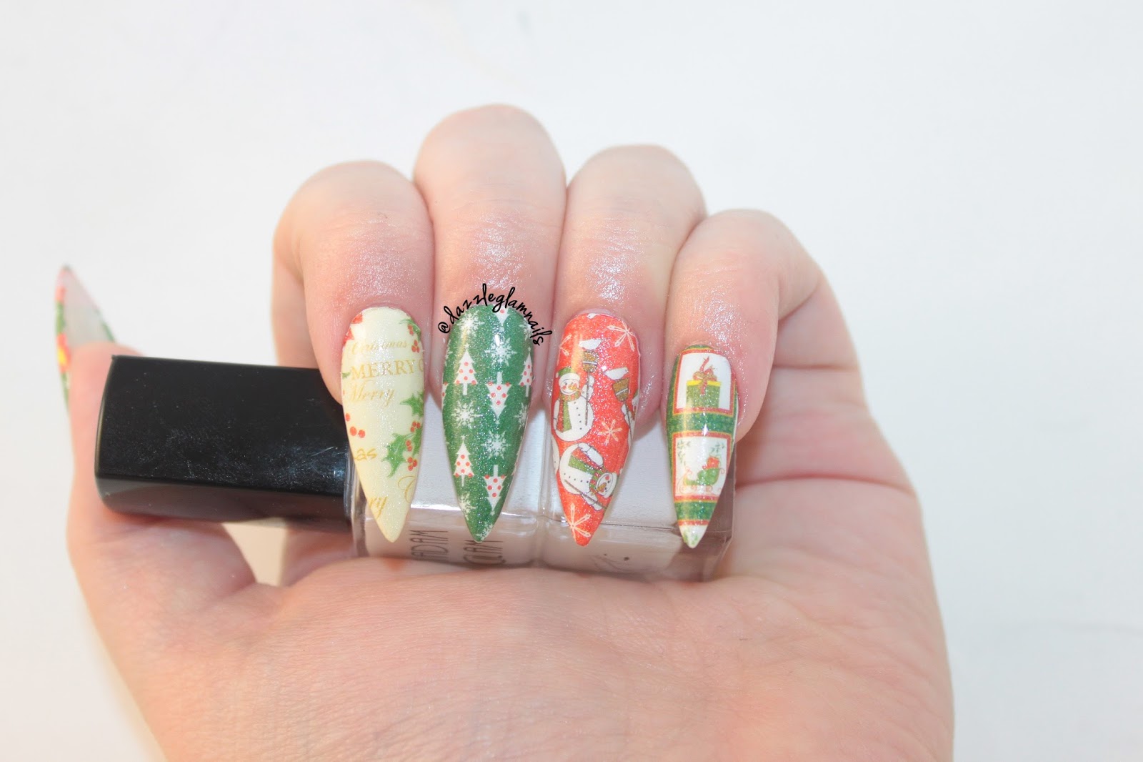 Dazzle Glam Nails Nail Art Blog Christmas Wrapping Paper Nails