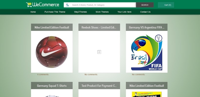 WeCommerce Free Blogger Template