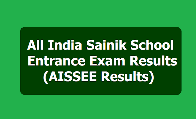 All India Sainik School Entrance Exam Results 2020 (AISSEE Region wise Results) All India Sainik School Entrance Exam Results