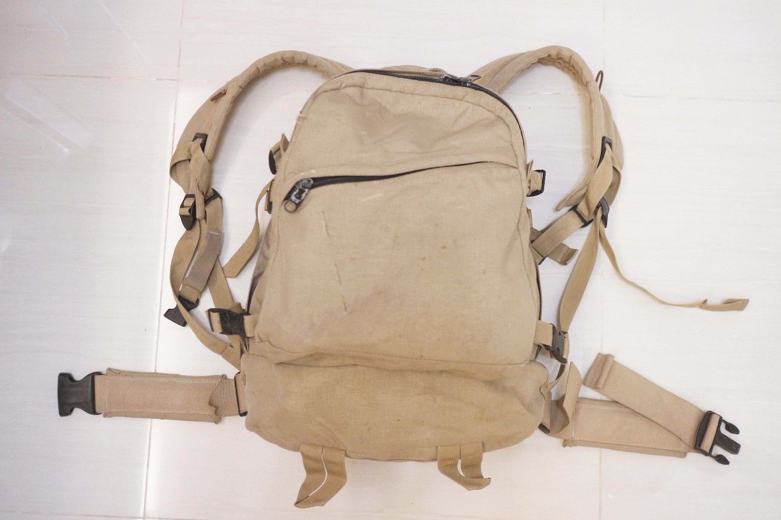 bingbabel London Bridge Trading Three Day Light Tan Backpack 1999