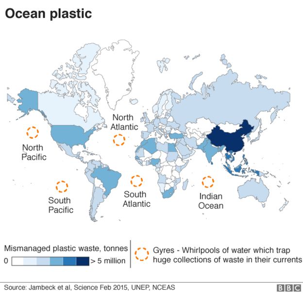 Colector de plástico gigante se dirige a la limpieza del Océano Pacífico