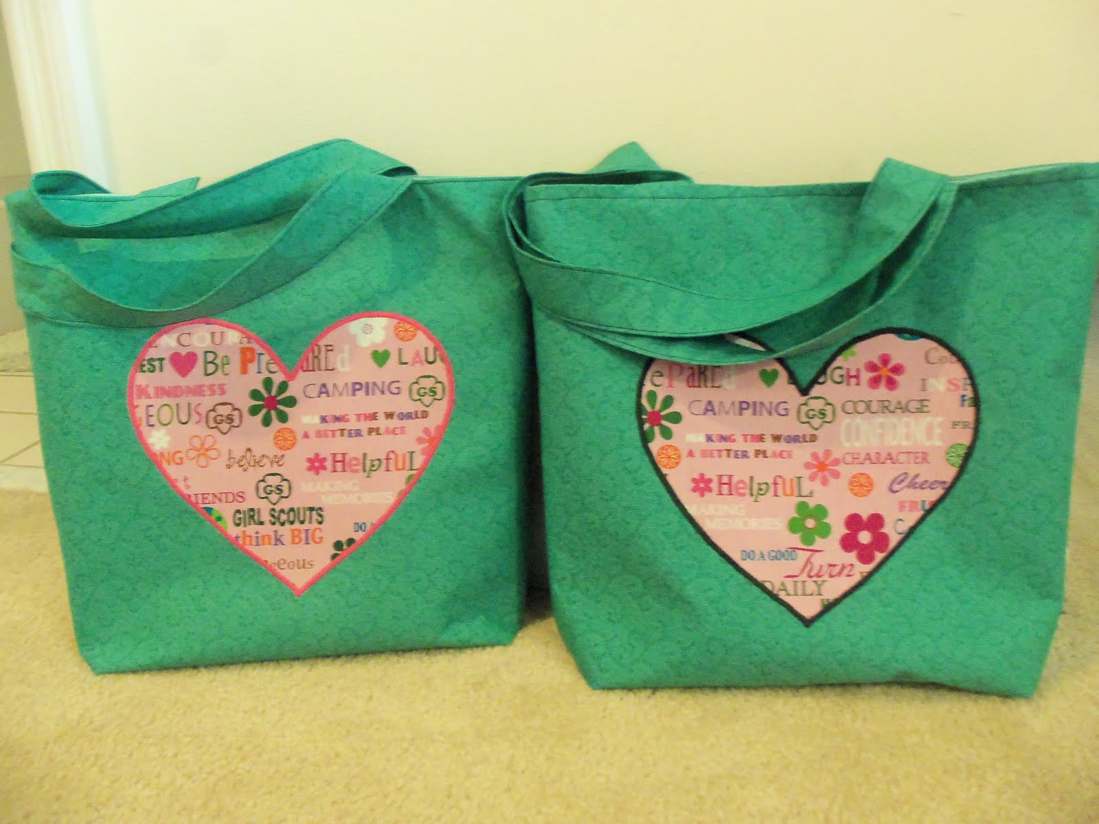 Made with Love and Ladybug Hugs: Girl Scout Tote Bags