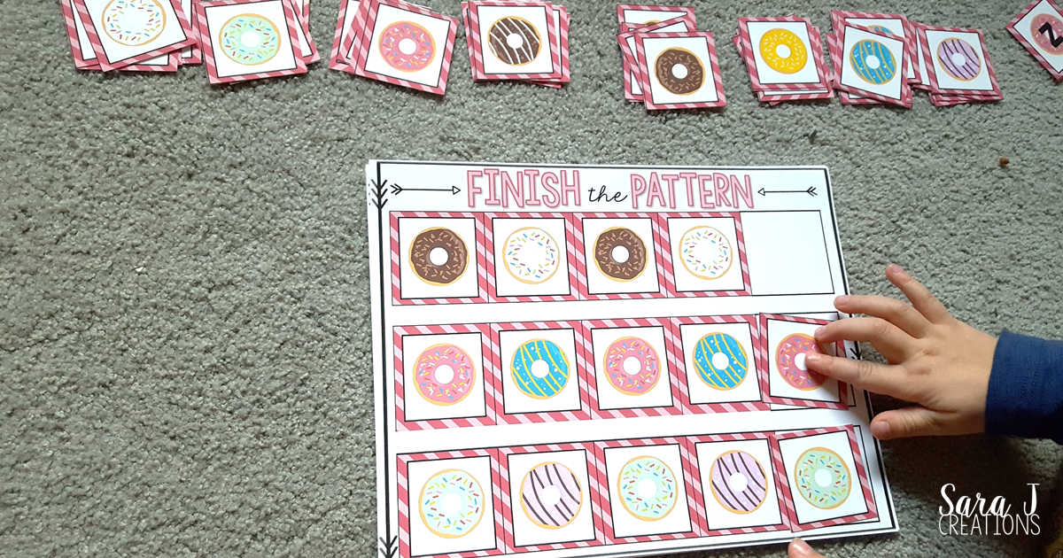 Super cute donut math and literacy activities that are perfect for preschool and kindergarten classroom centers or homeschool activities with little ones.