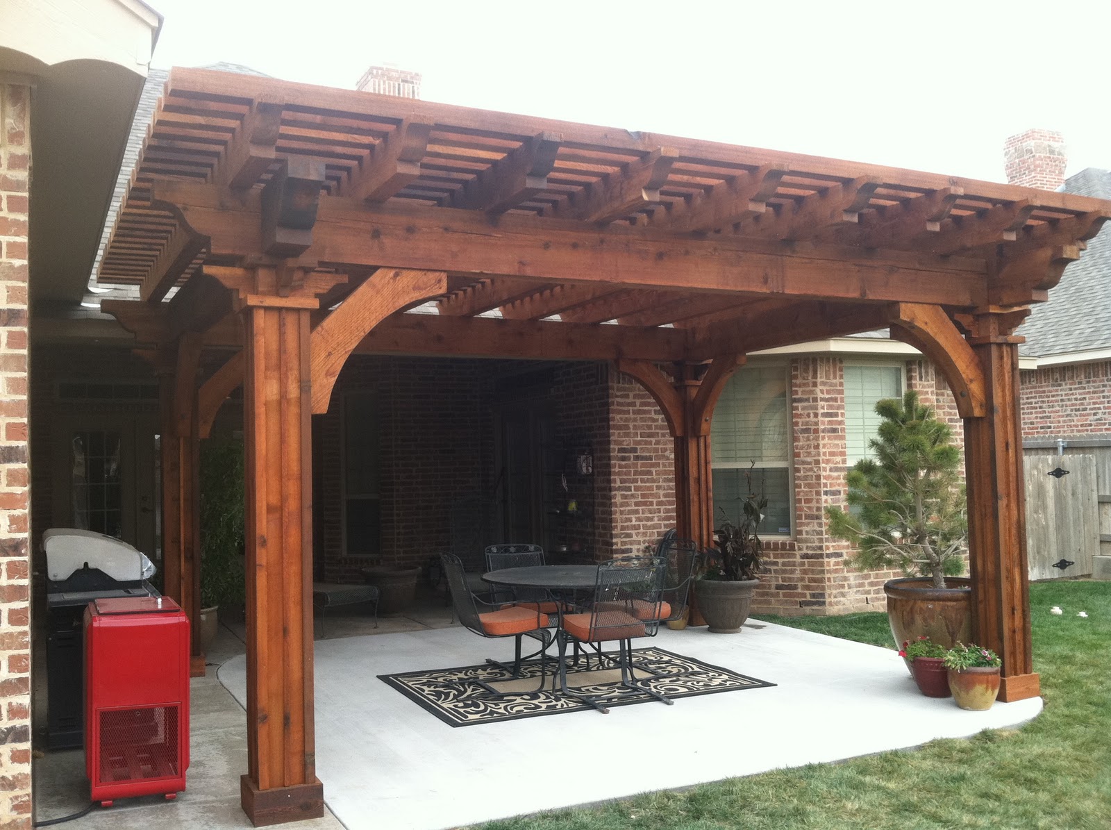 Pergolas, Arbors and Decks in Lubbock, TX Bold and Bulky Pergola in